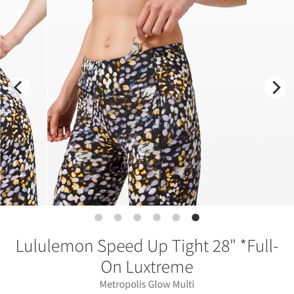 NWT Lululemon Speed Up Tight 28" *Full-On Luxtreme Metropolis Glow Multi -size 8 - Picture 7 of 16